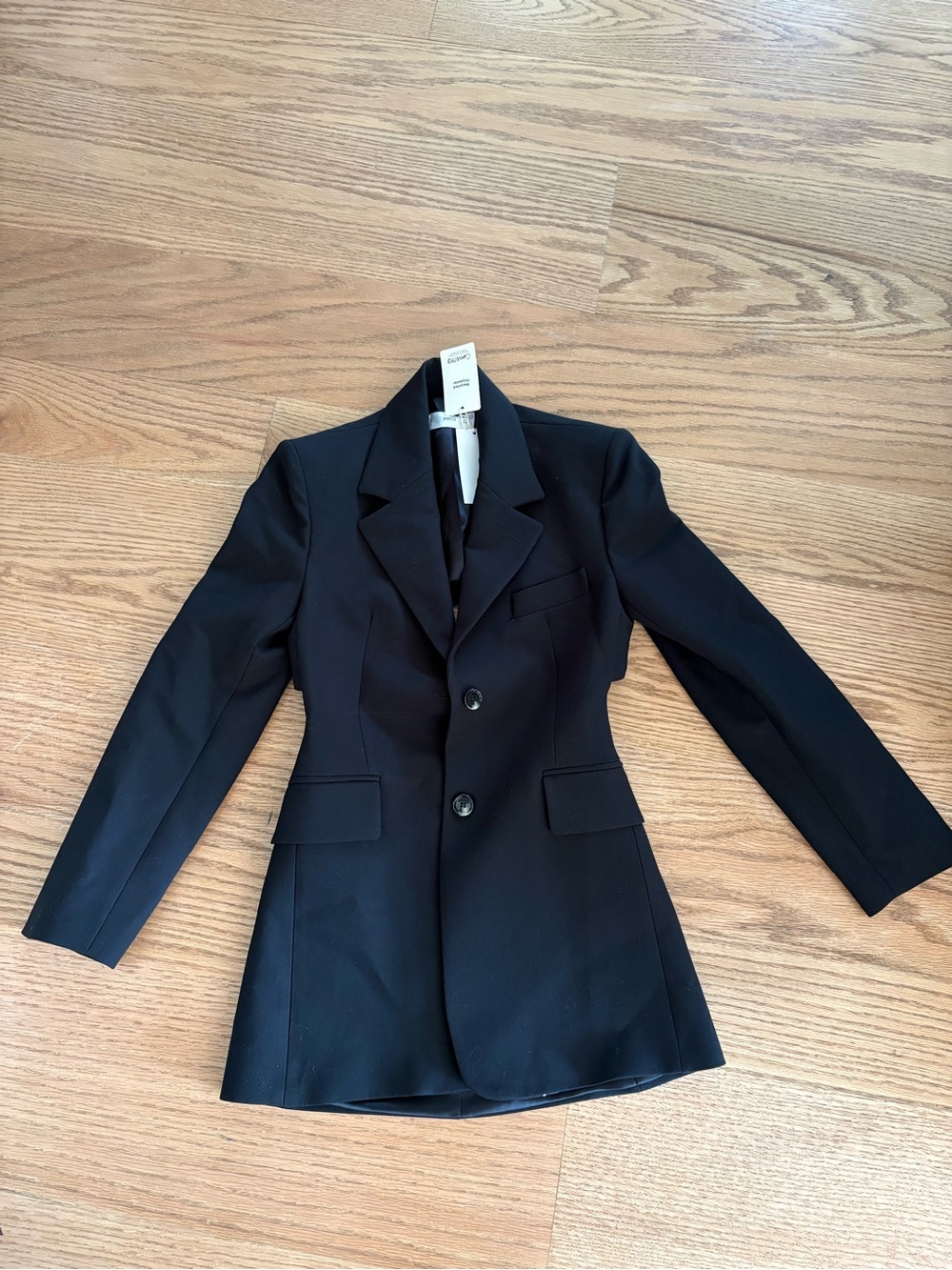 Mango blazer dress with cutout back